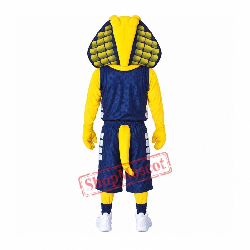 Sports Yellow Cobra Snake Mascot Costume Sports Yellow Cobra Snake Mascot Costume