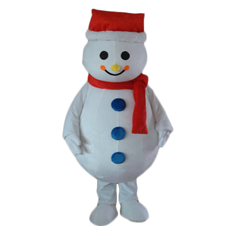 Snow Man Mascot Costume Christmas Xmas Snowman