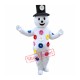 Colorful Petals Cartoon Snowman Mascot Costume Colorful Petals Cartoon Snowman Mascot Costume
