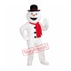 White Snow Man Red ScarfMascot Costume White Snow Man Red ScarfMascot Costume