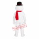 White Snow Man Red ScarfMascot Costume White Snow Man Red ScarfMascot Costume