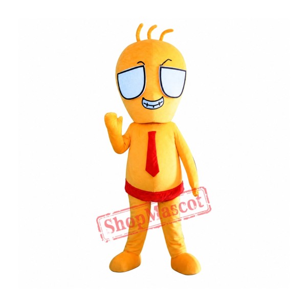 Orange Boy Strange Boy Mascot Costume