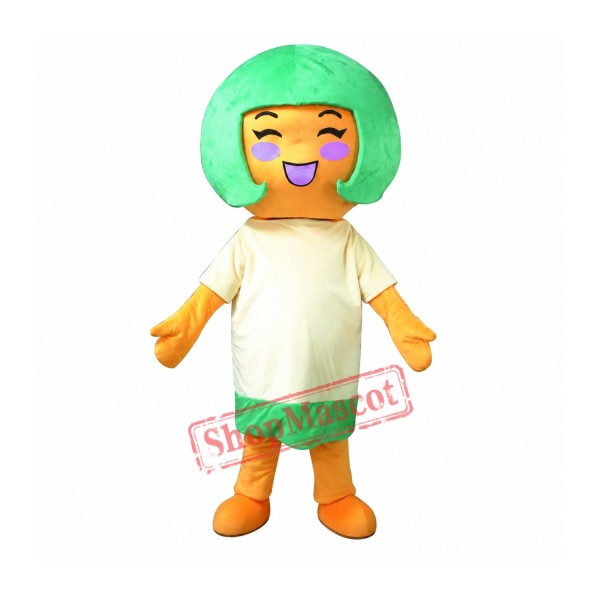 Professional Green Hair Girl Strange Girl Mascot Costume Professional Green Hair Girl Strange Girl Mascot Costume