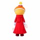 Doll Girl Red Dress Girl Mascot Costume