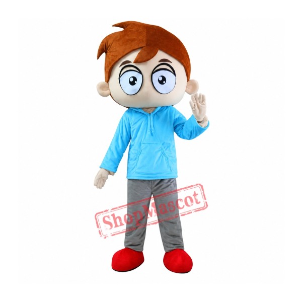 Hot Sale Professional Big Eyes Boy Mascot Costume