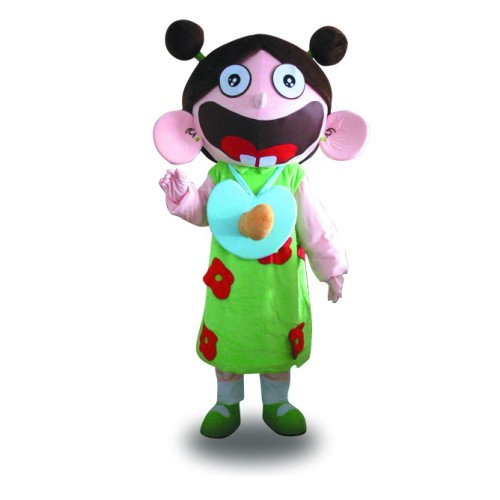 Big Mouth Girl Beautiful Girl Mascot Costume