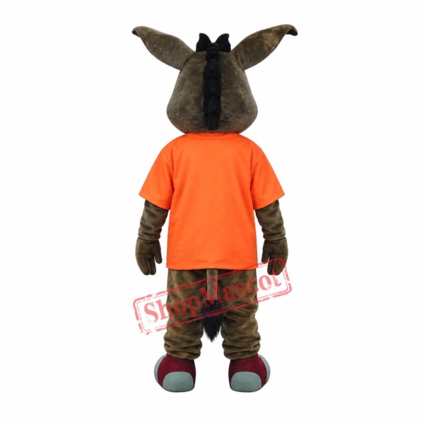 Cute Grey Donkey Mascot Costume Cute Grey Donkey Mascot Costume