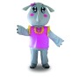Pink Vest Rhinoceros Mascot Costume
