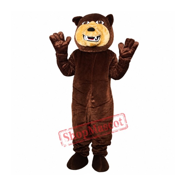 Brown Grizzly Bear Flexible Mascot Costume