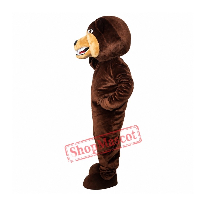 Brown Grizzly Bear Flexible Mascot Costume