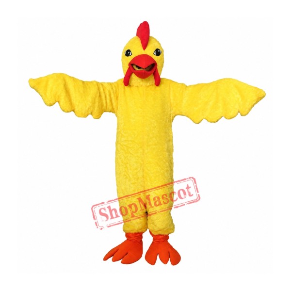Yellow Realistic Chicken Mascot Costume 