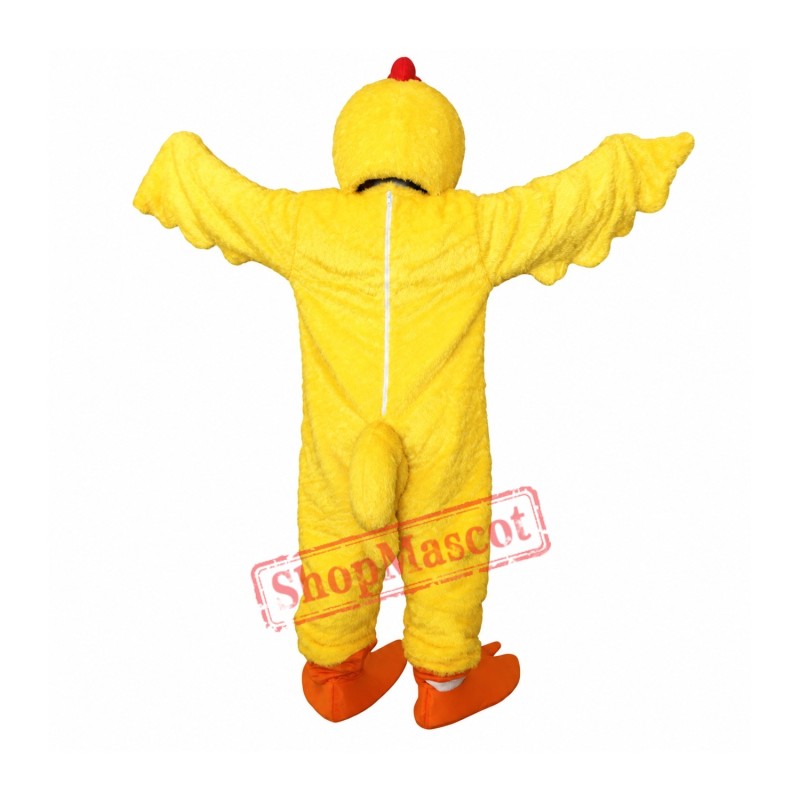 Yellow Realistic Chicken Mascot Costume 