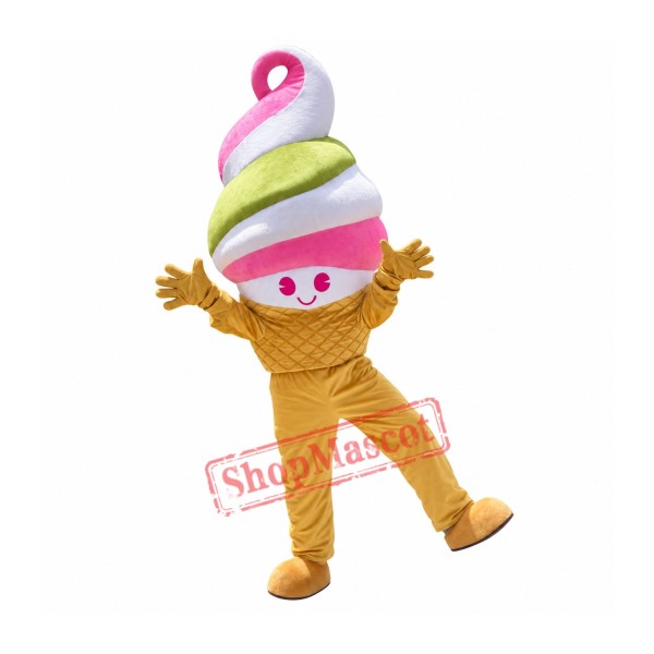  Ice Cream Cone Mascot Costume
