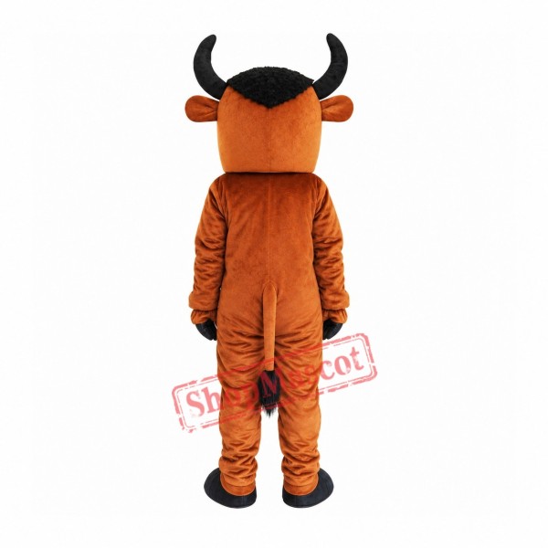 Brown Buffalo Mascot Costume Brown Buffalo Mascot Costume